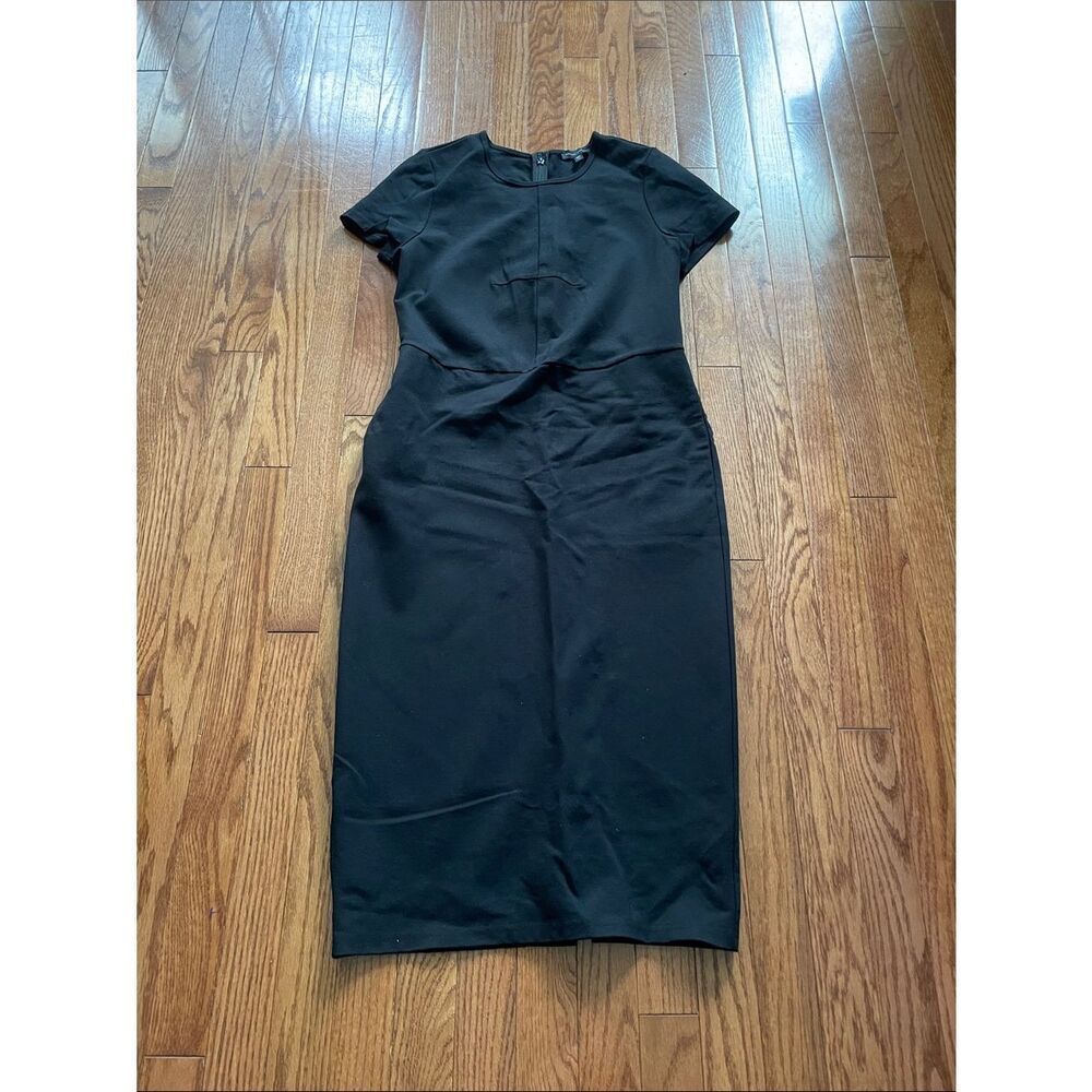 Universal Standard Black Short Sleeve Midi Shift Dress Women’s Sz 2XS/6-8